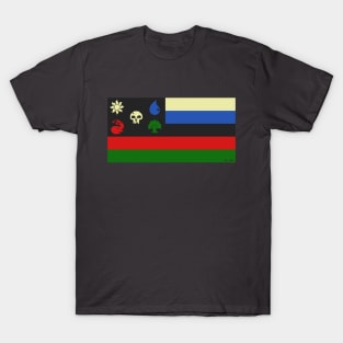 The National Flag of WUBRGania! | MTG Mana Color Design T-Shirt